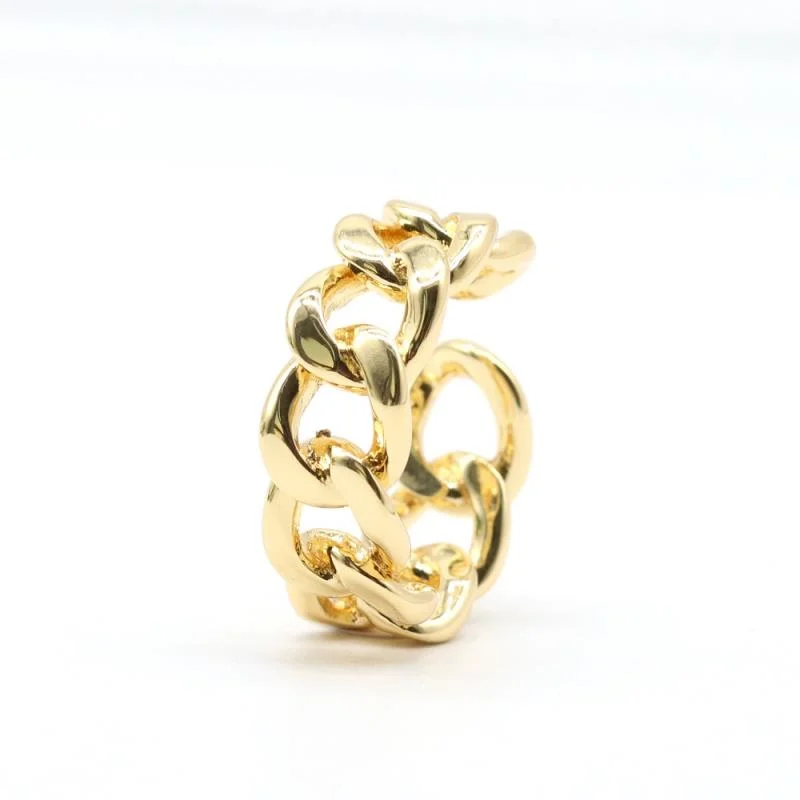 Round Chain Link Adjustable Ring