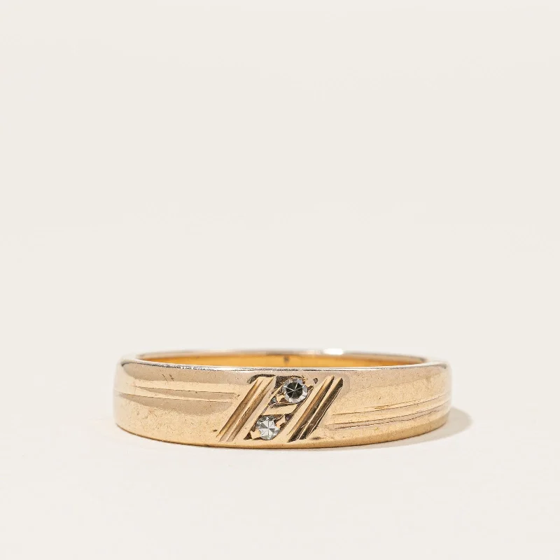 Diamond Gold Band | 0.02ctw | SZ 7.5 |