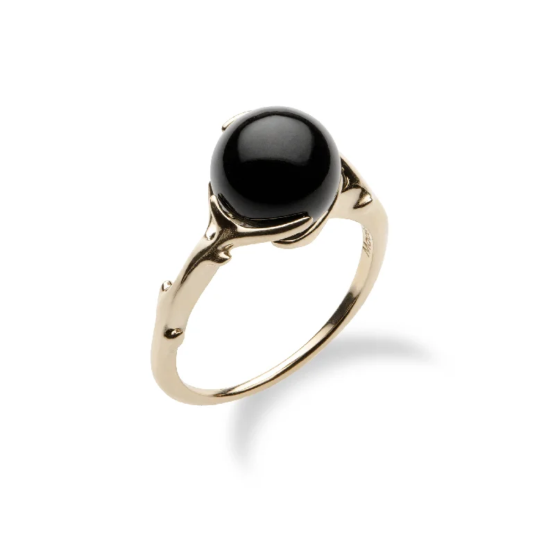 Heritage Black Coral Ring in Gold