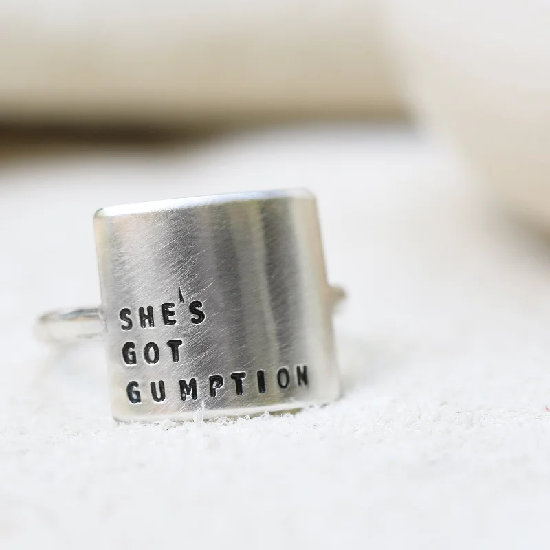 SHE'S GOT GUMPTION | WIDE RING