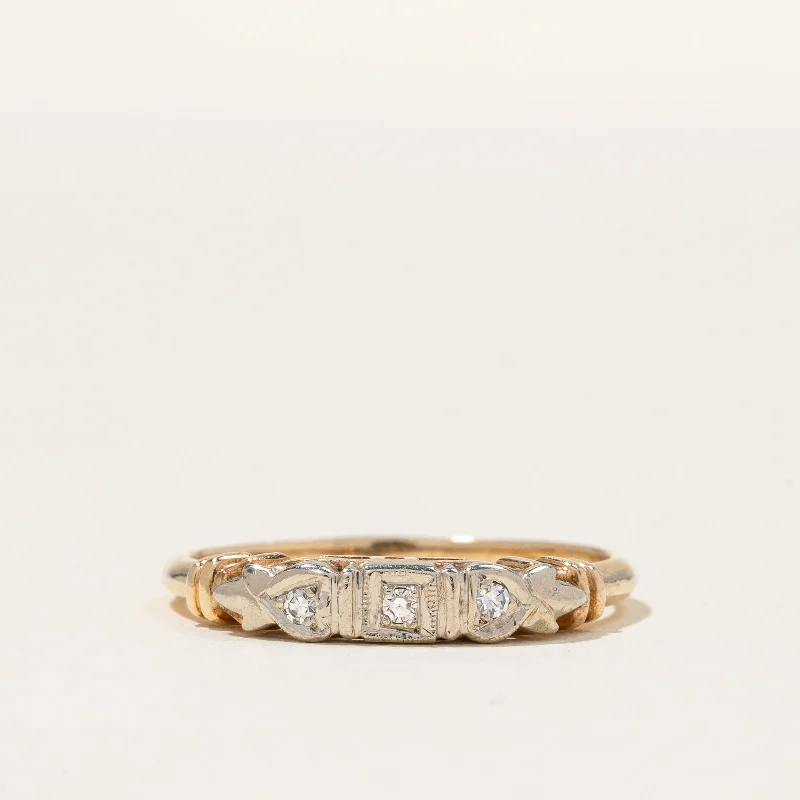 Three Stone Diamond Ring | 0.03ctw | SZ 7 |