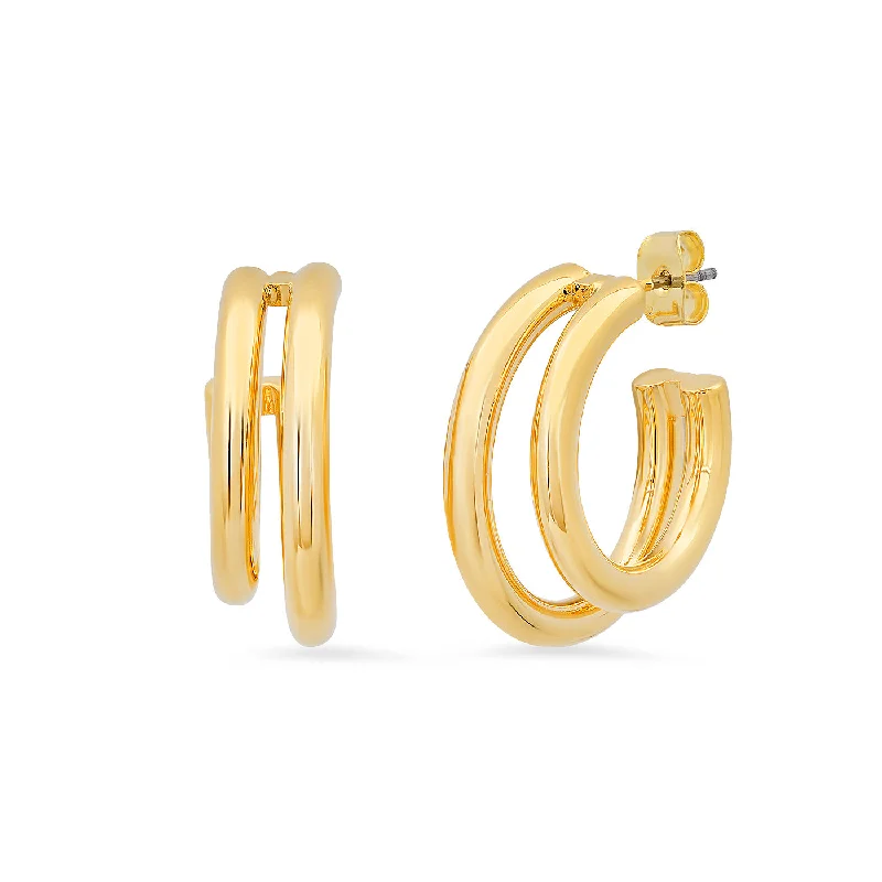 Double Gold Hoop