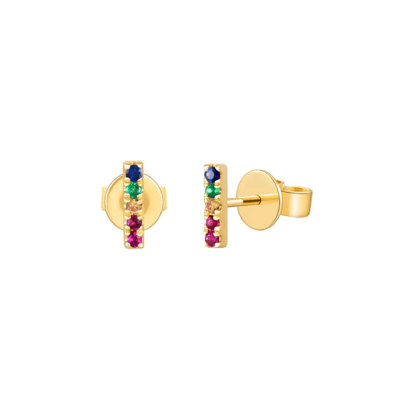 Mackenzie Rainbow Bar Earrings