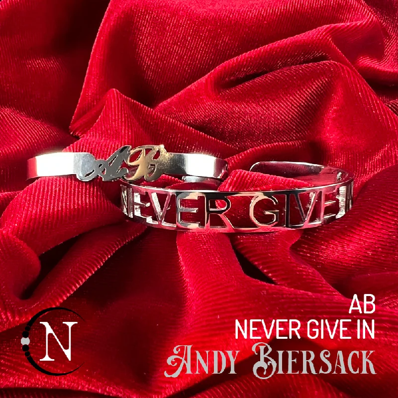 Artist Cuff & Lyric Bangle Bundle ~ Never Give In by Andy Biersack