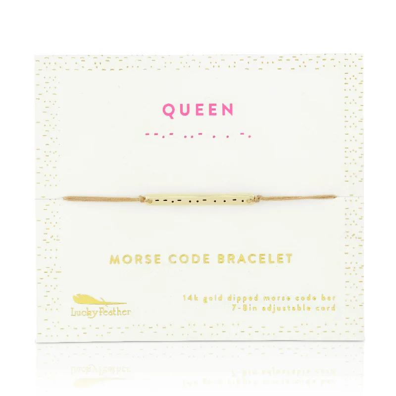 Morse Code Bar Bracelet - Queen