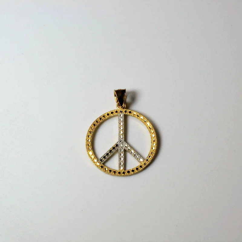 Don't Miss Our Biggest Jewelry Sale Of The Season Two Tone Peace Pendant |