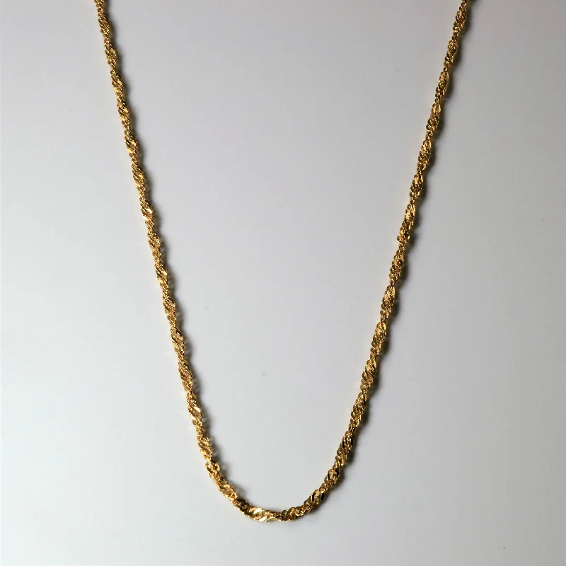 Exclusive Jewelry Offers – Sparkle For Less 10k Yellow Gold Singapore Chain | 22" |