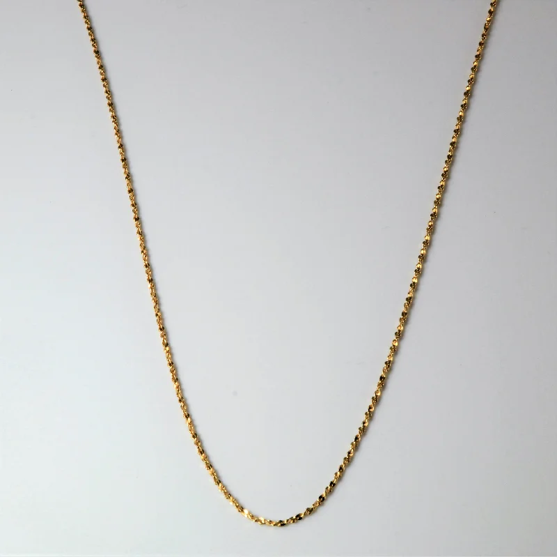 Customized Silver Jewelry For Unique Style 10k Yellow Gold Twisted Serpentine Chain | 24" |