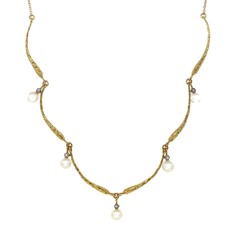 Upgrade Your Jewelry Collection For Less Tiffany & Co. Pearl and Diamond Station Dangle Necklace