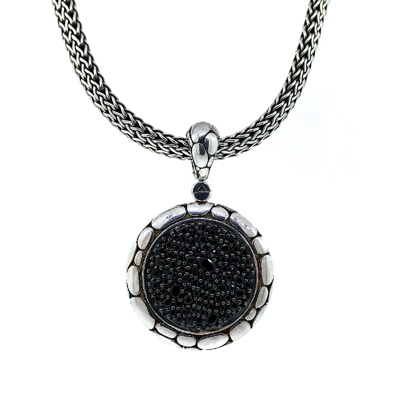 Limited-Stock Jewelry Sale – Once It's Gone, It's Gone John Hardy Black Sapphire Kali Circle Pendant Necklace