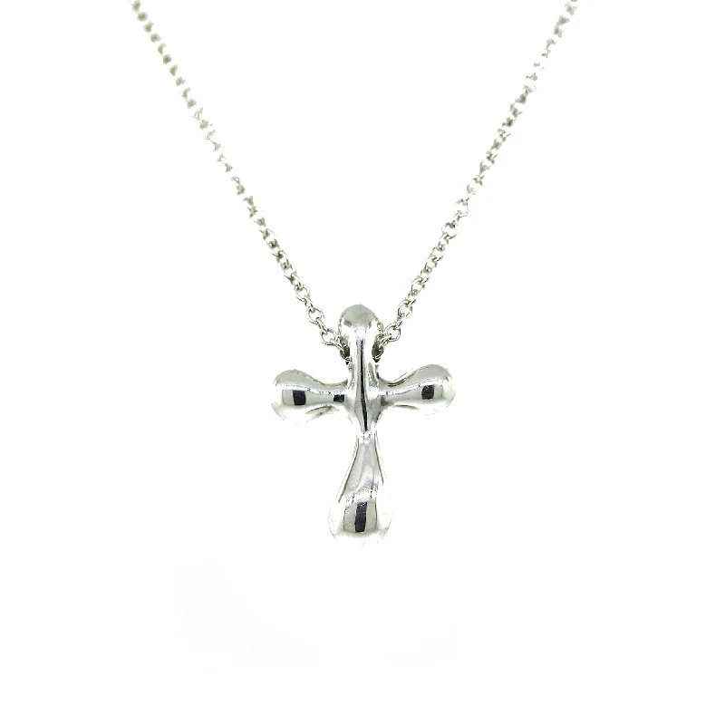 Modern Jewelry At Exclusive Discounts – Shop Today Tiffany and Co. Sterling Silver Elsa Peretti Cross Pendant Necklace