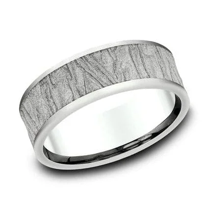 Shop Jewelry That Shines Without The High Price White Gold Birch-Inspired Men's Band