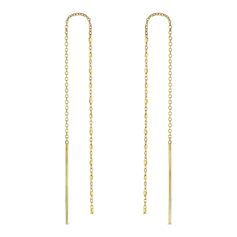 Elevate Your Jewelry Collection With Limited-Time Savings Yellow Gold Bead Threader Earrings by Zoe Chicco