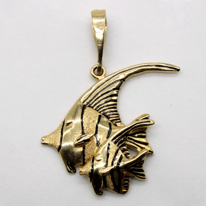 Buy More, Save More – Special Jewelry Discounts Yellow Gold Angel Fish Pendant |