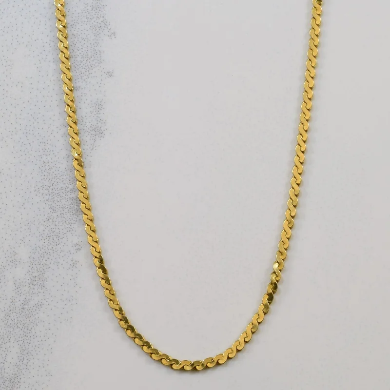 Clearance Sale On High-End Jewelry Collections 14k Yellow Gold Serpentine Chain | 15.5" |