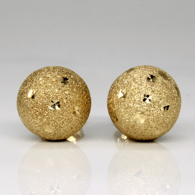 Shop Fine Jewelry With Exclusive Savings Sparkle Finish Yellow Gold Ball Studs |