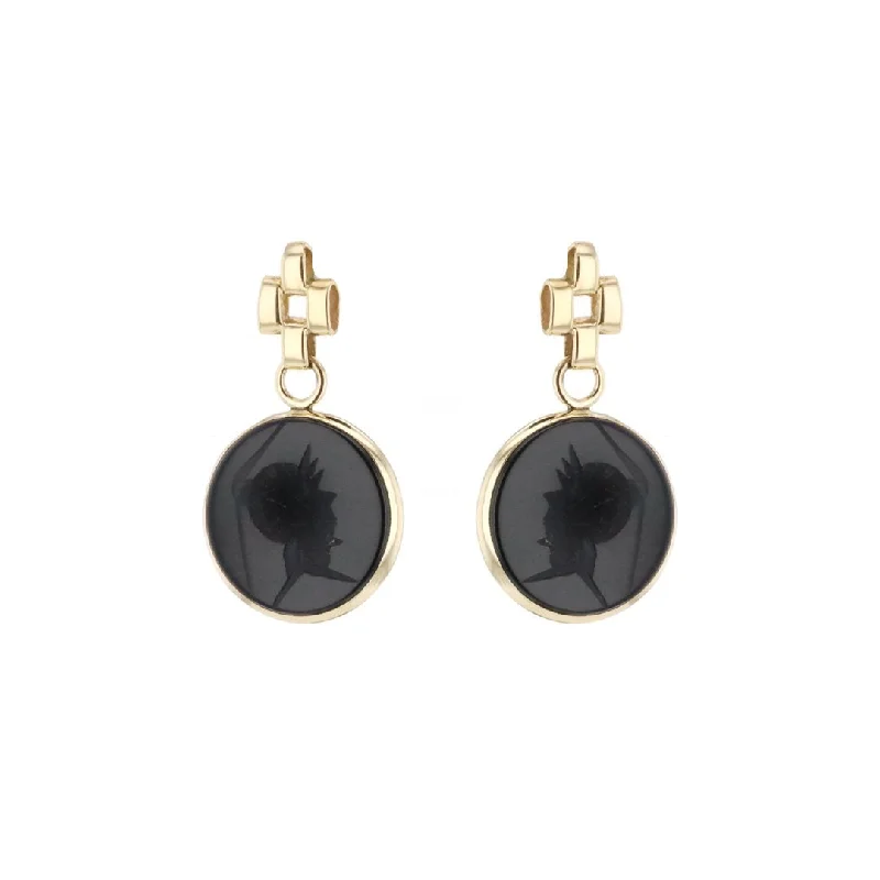 Classic And Modern Jewelry Styles On Sale Black Onyx Itaglio Earrings