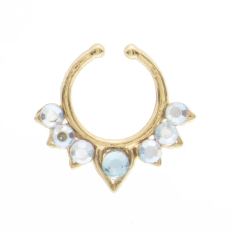 Flash Sale On Elegant Jewelry – Don't Miss Out Aqua and Rainbow Jewel Aurora Clip