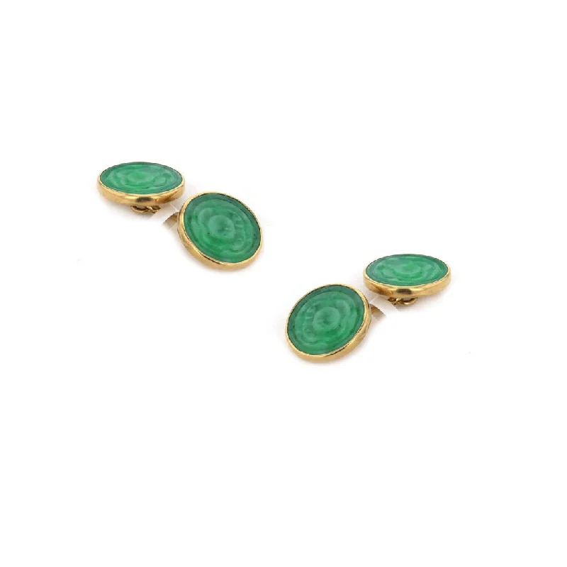 Must-Have Jewelry Pieces At Reduced Prices Green Chrysoprase Cufflinks