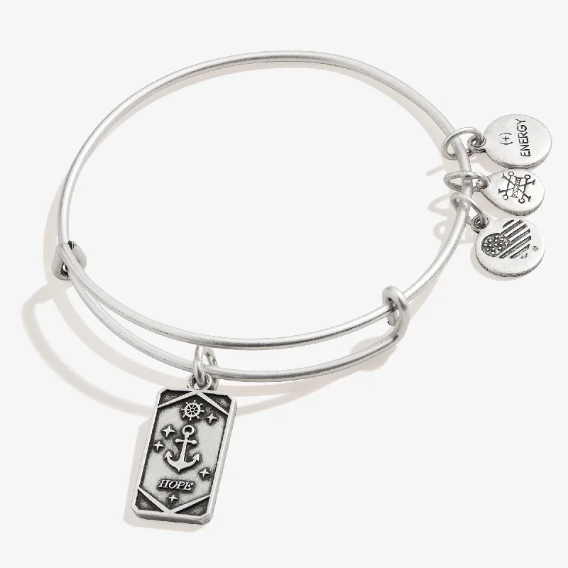 Stunning Statement Jewelry, Unbeatable Discounts Hope Anchor Oracle Charm Bangle Bracelet