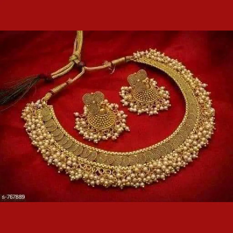 Shop Stylish Jewelry Now And Save Big India Art Gold Plated Beads Necklace Set