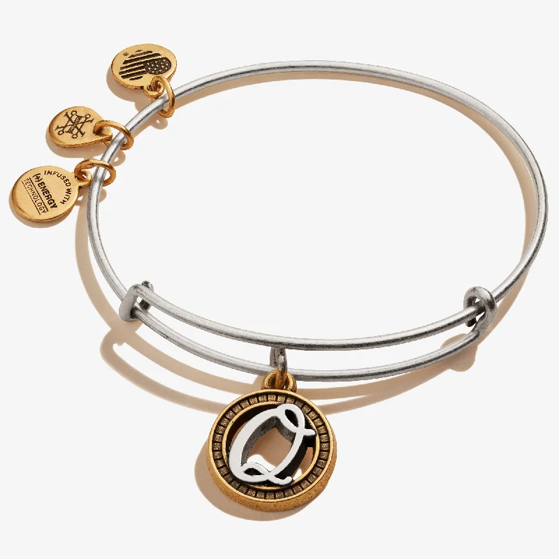 Flash Sale On Exquisite Jewelry – Don't Miss Out Initial Q Charm Bangle, Two-Tone