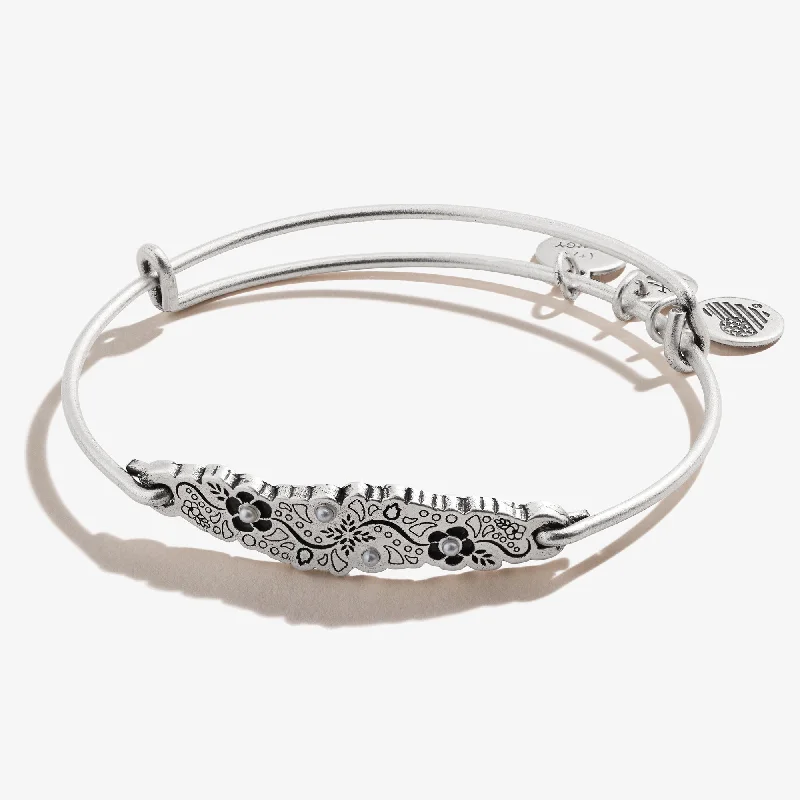 Stunning Jewelry At A Fraction Of The Price Jeweled Flower Inline Charm Bangle