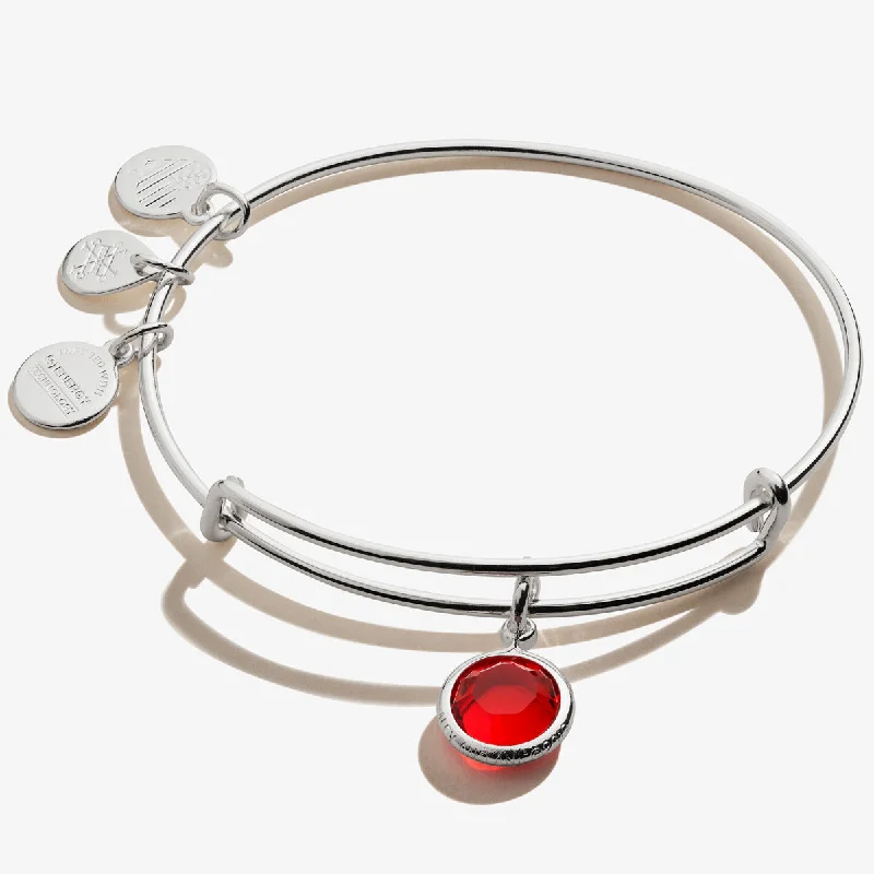 Grab Stylish Jewelry Before The Sale Ends July Light Siam Birthstone Charm Bangle