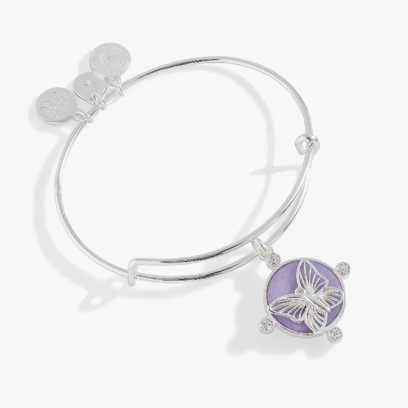 Jewelry Clearance – Final Chance To Save Big Lavender Butterfly Charm Bangle