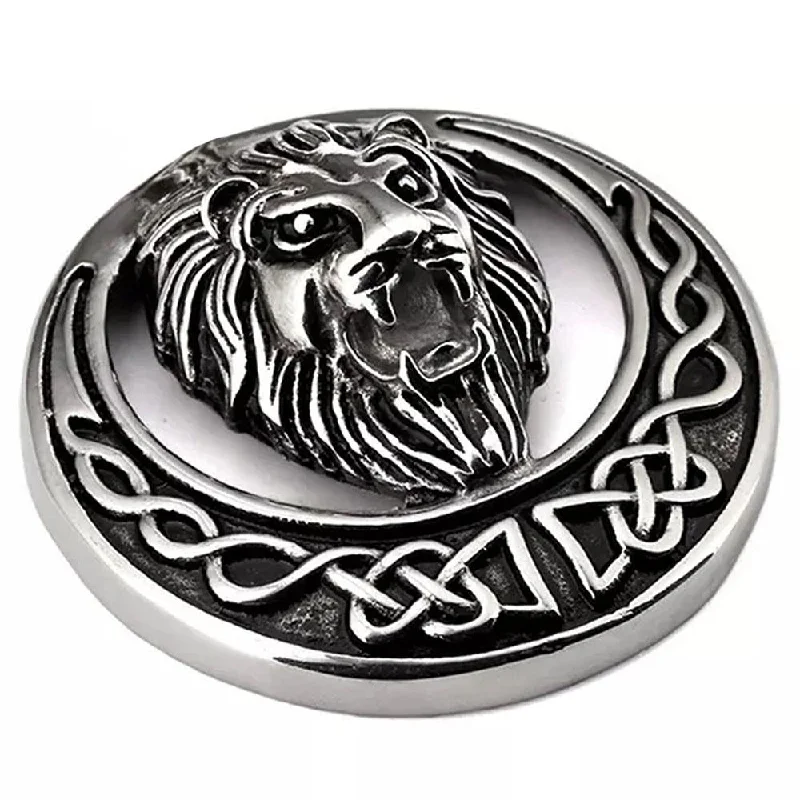 Shop Dazzling Jewelry With Special Promotional Discounts Mahi Rhodium Plated Roaring Lion Brooch for mens and boys