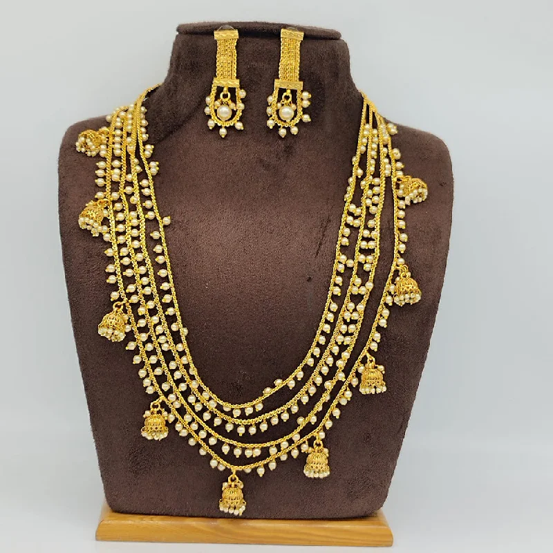 Modern Statement Jewelry For Bold Styling Manisha Jewellery Gold Plated Long Necklace Set