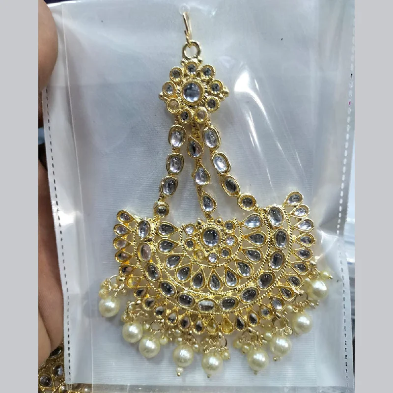 Gorgeous Jewelry, Limited-Time Savings Manisha Jewellery Gold Plated Mirror Work Maangtikka