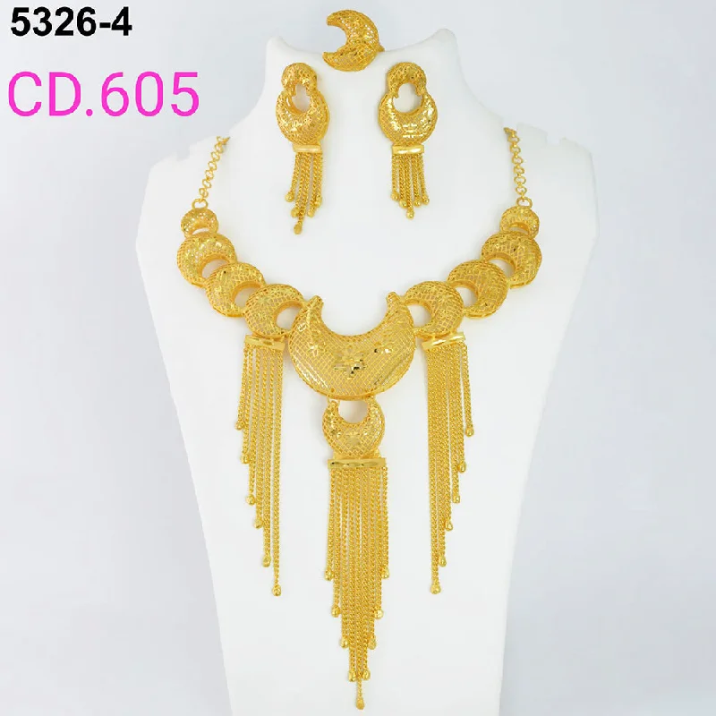 Exclusive Jewelry Bundles At Discounted Rates MR Jewellery Forming Gold Plated Necklace Set