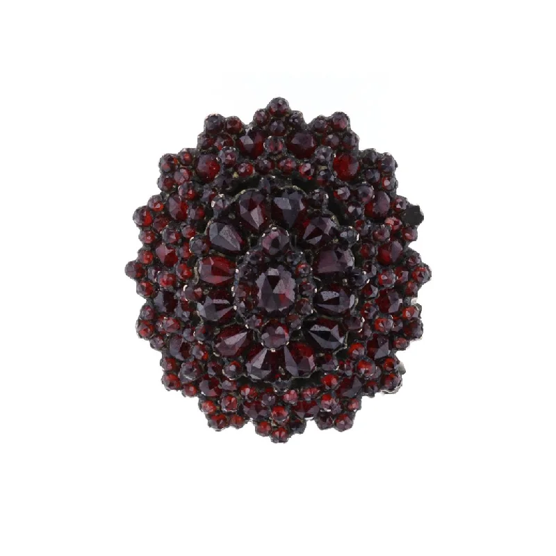 Exclusive Online Jewelry Sale – Don't Wait Oval Multi-Stone Garnet Pin/Pendant