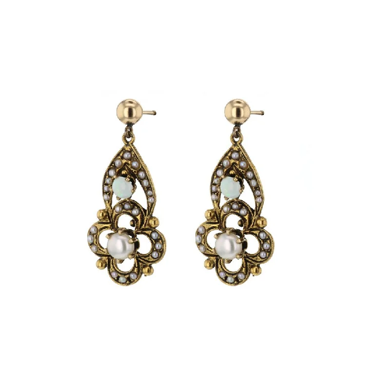 Celebrate With Sparkle – Jewelry Sale Now Live Pearl & Opal Drop Earrings