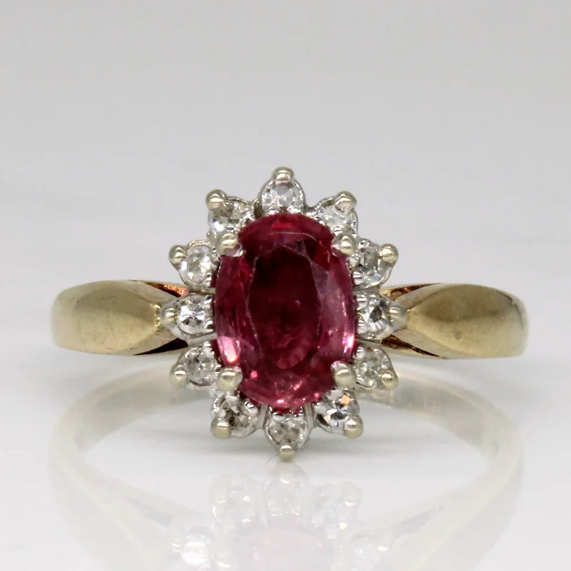 Luxury Jewelry Sale – Sparkle For Less Pink Sapphire & Diamond Cocktail Ring | 0.90ct, 0.12ctw | SZ 6.25 |