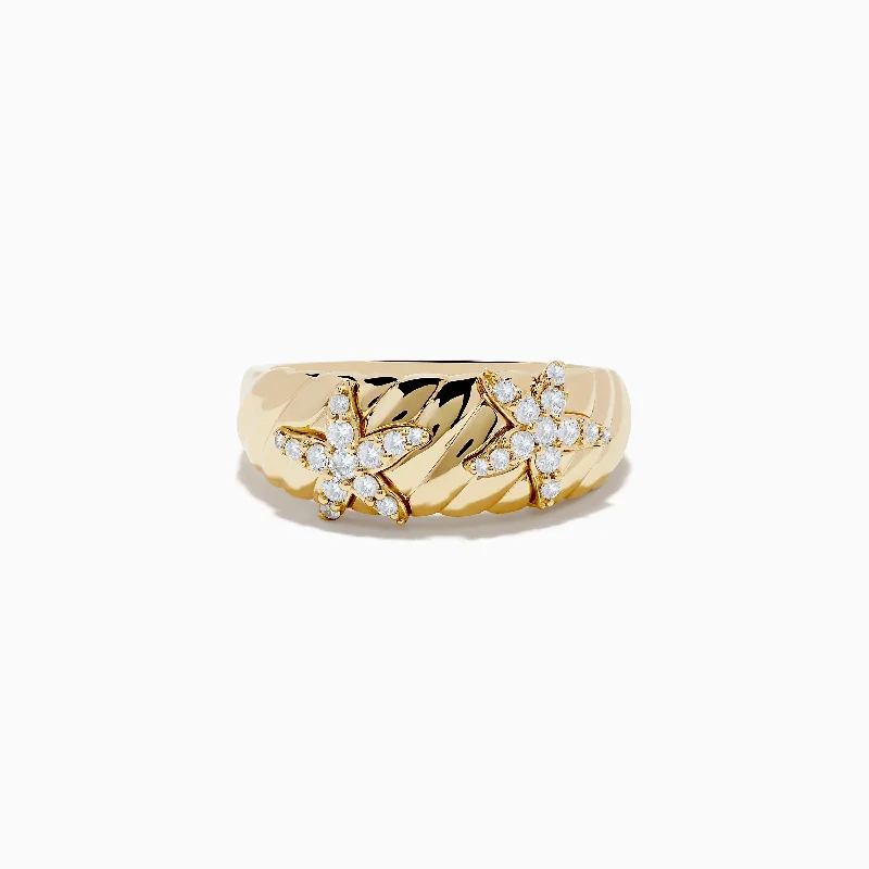 Jewelry Sale Alert – Shop Timeless Elegance Today Seaside 14K Yellow Gold Diamond Starfish Ring