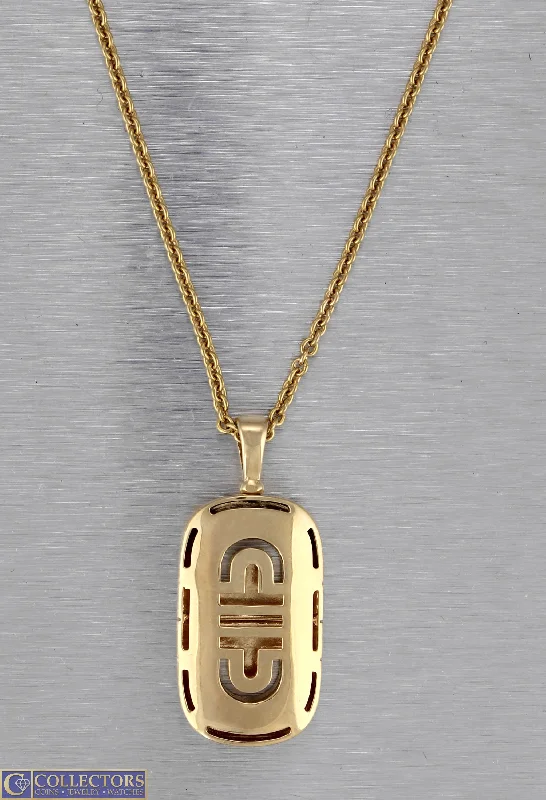 Limited-Time Jewelry Sale – Don't Miss These Deals Vintage Estate Bvlgari 18K 750 Yellow Gold 18.00" Parentesi Pendant Necklace