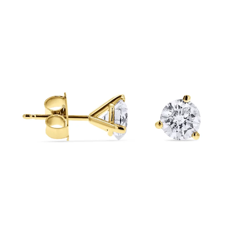 High-Quality Gemstone Jewelry For Special Occasions Yellow Gold Classic Diamond Studs